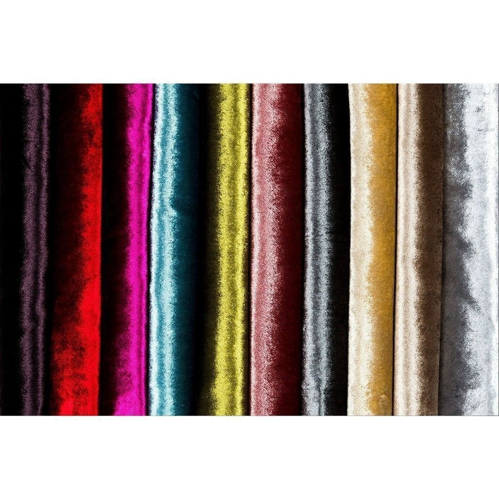 McAlister Textiles Aubergine Purple Crushed Velvet Curtains Tailored Curtains 