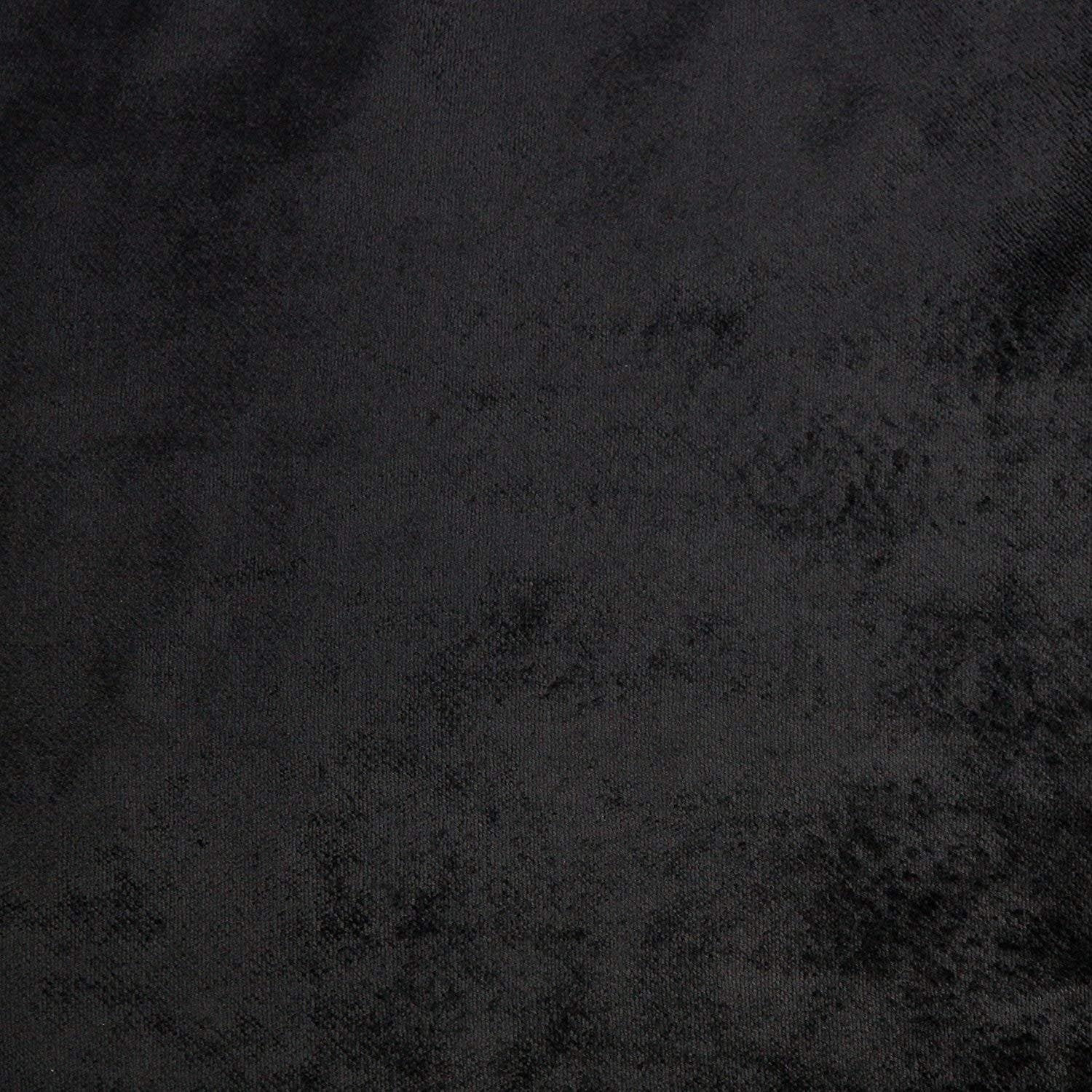 McAlister Textiles Crushed Velvet Black Fabric Fabrics 1 Metre 