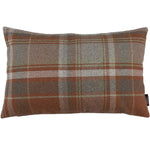 Load image into Gallery viewer, McAlister Textiles Heritage Burnt Orange + Grey Tartan Cushion Cushions and Covers Cover Only 50cm x 30cm 
