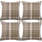 Load image into Gallery viewer, McAlister Textiles Heritage Beige Cream Tartan 43cm x 43cm Cushion Sets Cushions and Covers Cushion Covers Set of 4 

