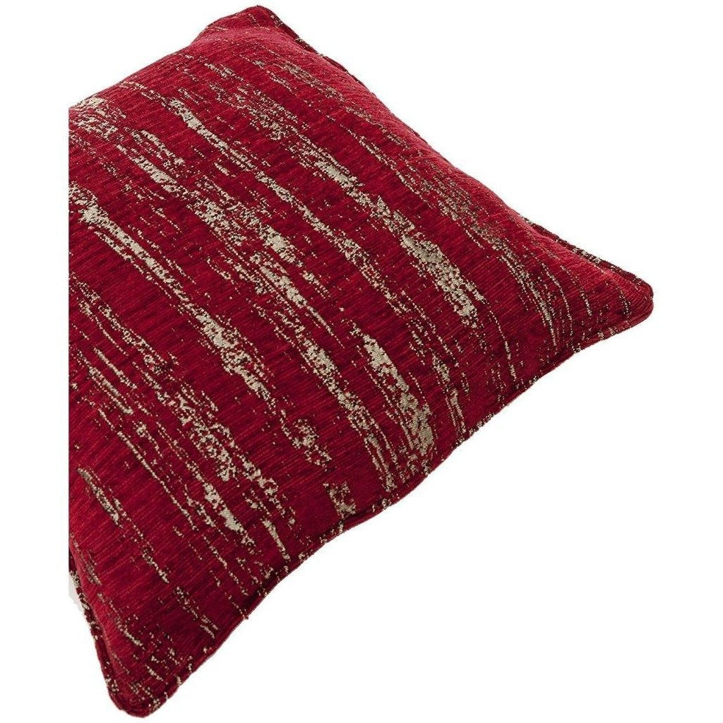 McAlister Textiles Textured Chenille Wine Red Cushion Cushions and Covers 