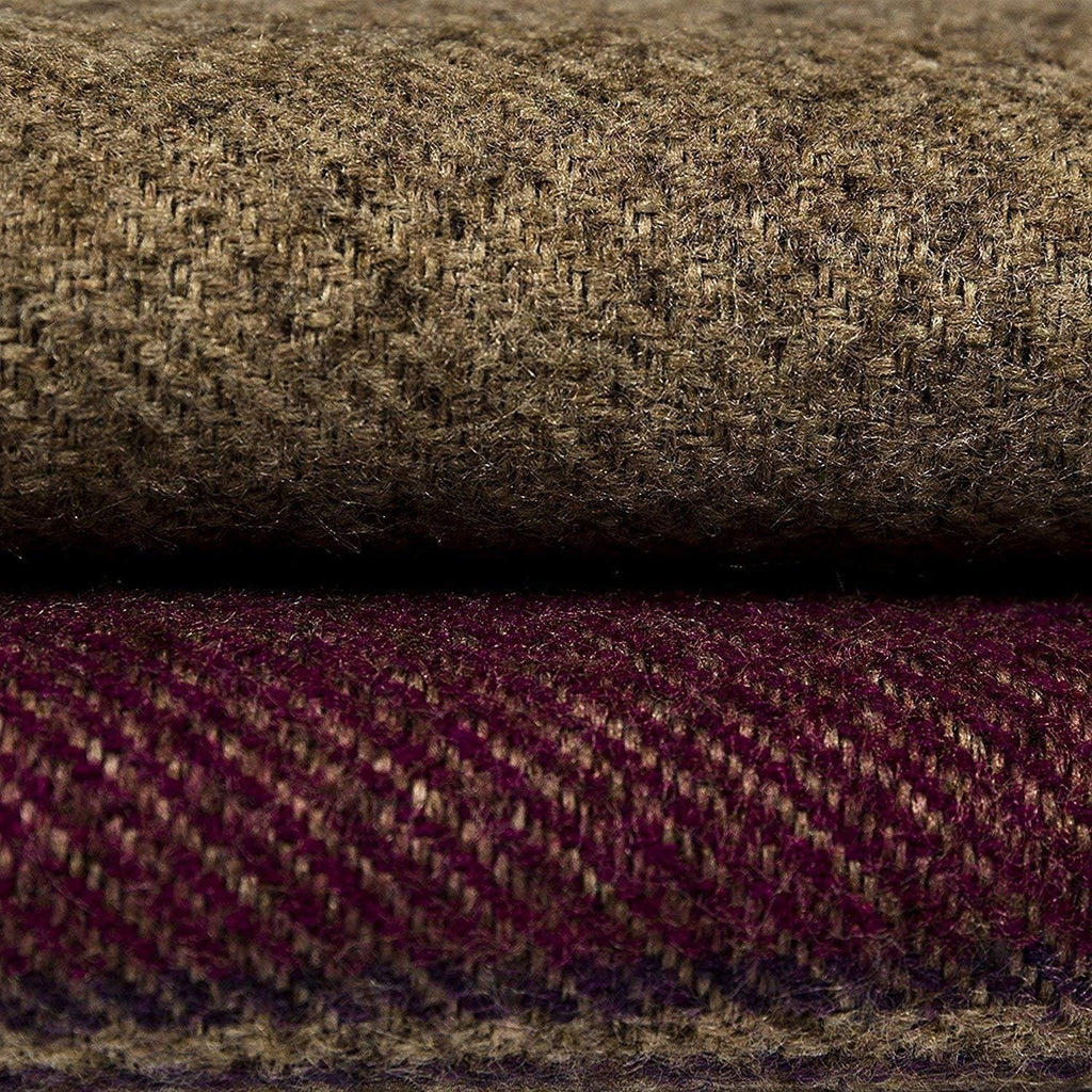 McAlister Textiles Stag Purple + Green Tartan 43cm x 43cm Cushion Set Cushions and Covers 
