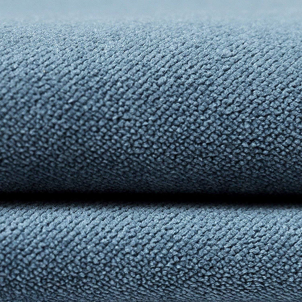 McAlister Textiles Deluxe Velvet Petrol Blue + Grey 66cm x 66cm Floor Cushion Floor Cushions 