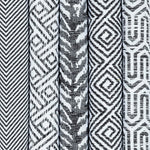 Load image into Gallery viewer, McAlister Textiles Aztec Geometric Black + White 43cm x 43cm Cushion Sets Cushions and Covers 
