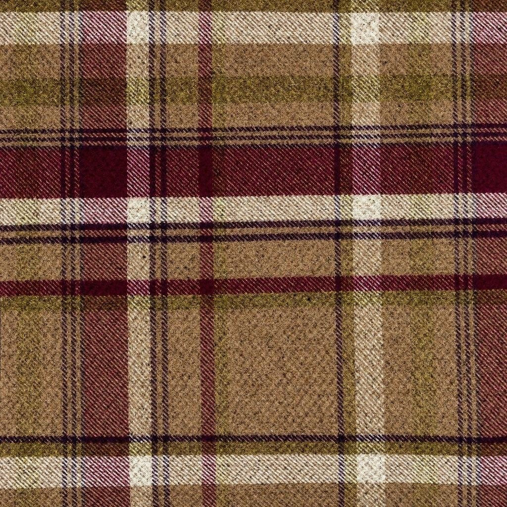 McAlister Textiles Heritage Tartan Purple + Green Curtain Fabric Fabrics 1 Metre 