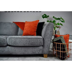 Load image into Gallery viewer, McAlister Textiles Alston Chenille Burnt Orange + Grey Cushion Cushions and Covers 
