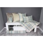 Load image into Gallery viewer, McAlister Textiles Heritage Duck Egg Blue Tartan Cushion Cushions and Covers 
