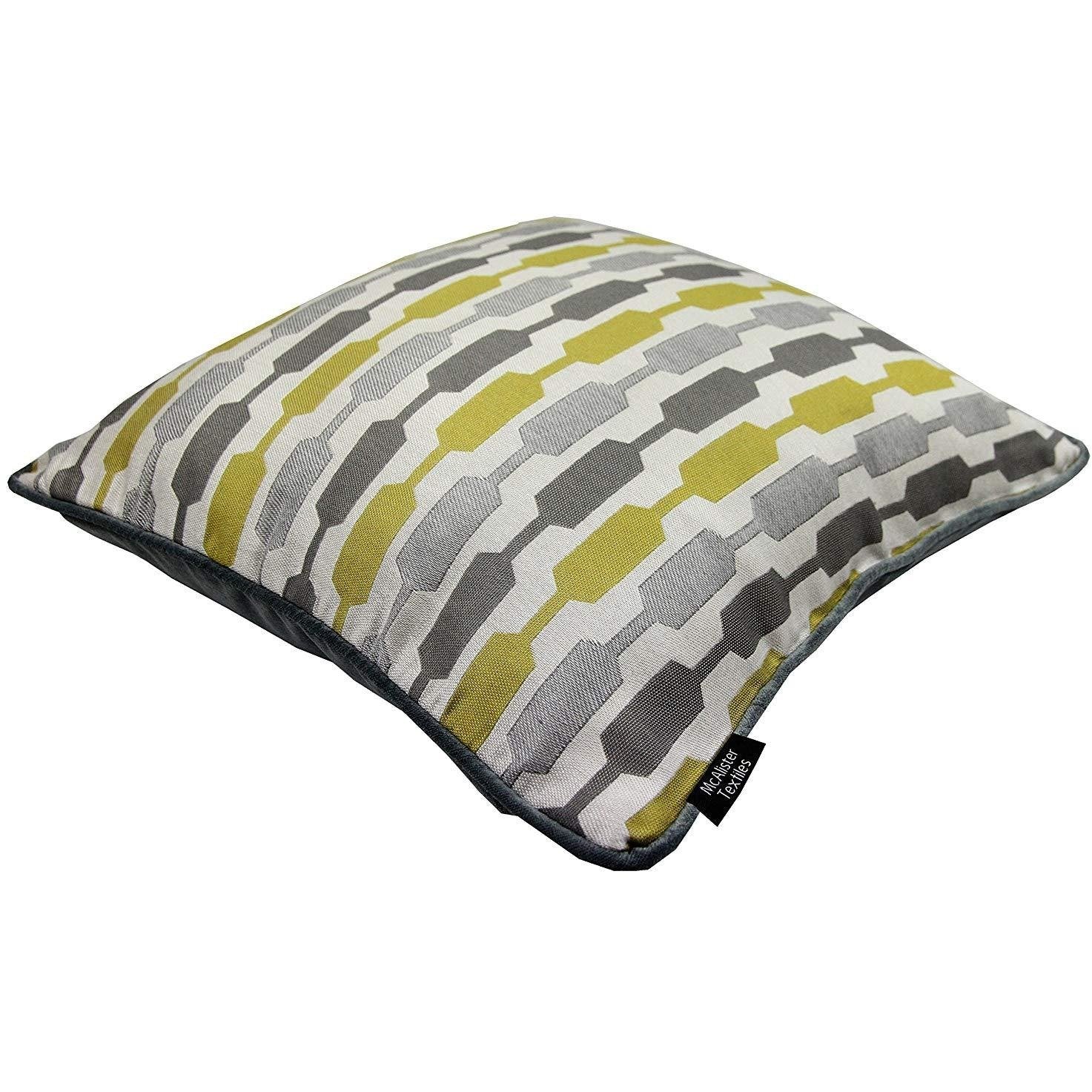 McAlister Textiles Copenhagen Ochre Yellow 43cm x 43cm Cushion Set of 3 Cushions and Covers 