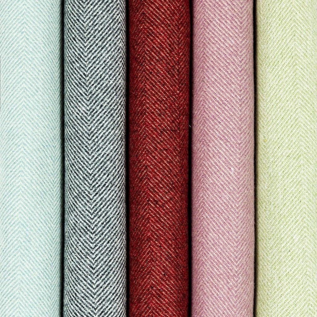 McAlister Textiles Herringbone Charcoal Grey Fabric Fabrics 