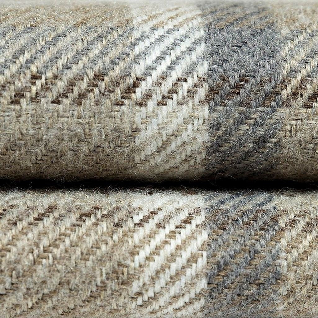 McAlister Textiles Heritage Tartan Beige Cream Curtain Fabric Fabrics 