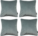 Load image into Gallery viewer, McAlister Textiles Matt Dove Grey Velvet 43cm x 43cm Cushion Sets Cushions and Covers Cushion Covers Set of 4 
