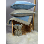 Load image into Gallery viewer, McAlister Textiles Alston Chenille Blue + Beige Cushion Cushions and Covers 
