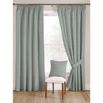 Load image into Gallery viewer, McAlister Textiles Colorado Geometric Duck Egg Blue Curtains Tailored Curtains 116cm(w) x 182cm(d) (46&quot; x 72&quot;) 

