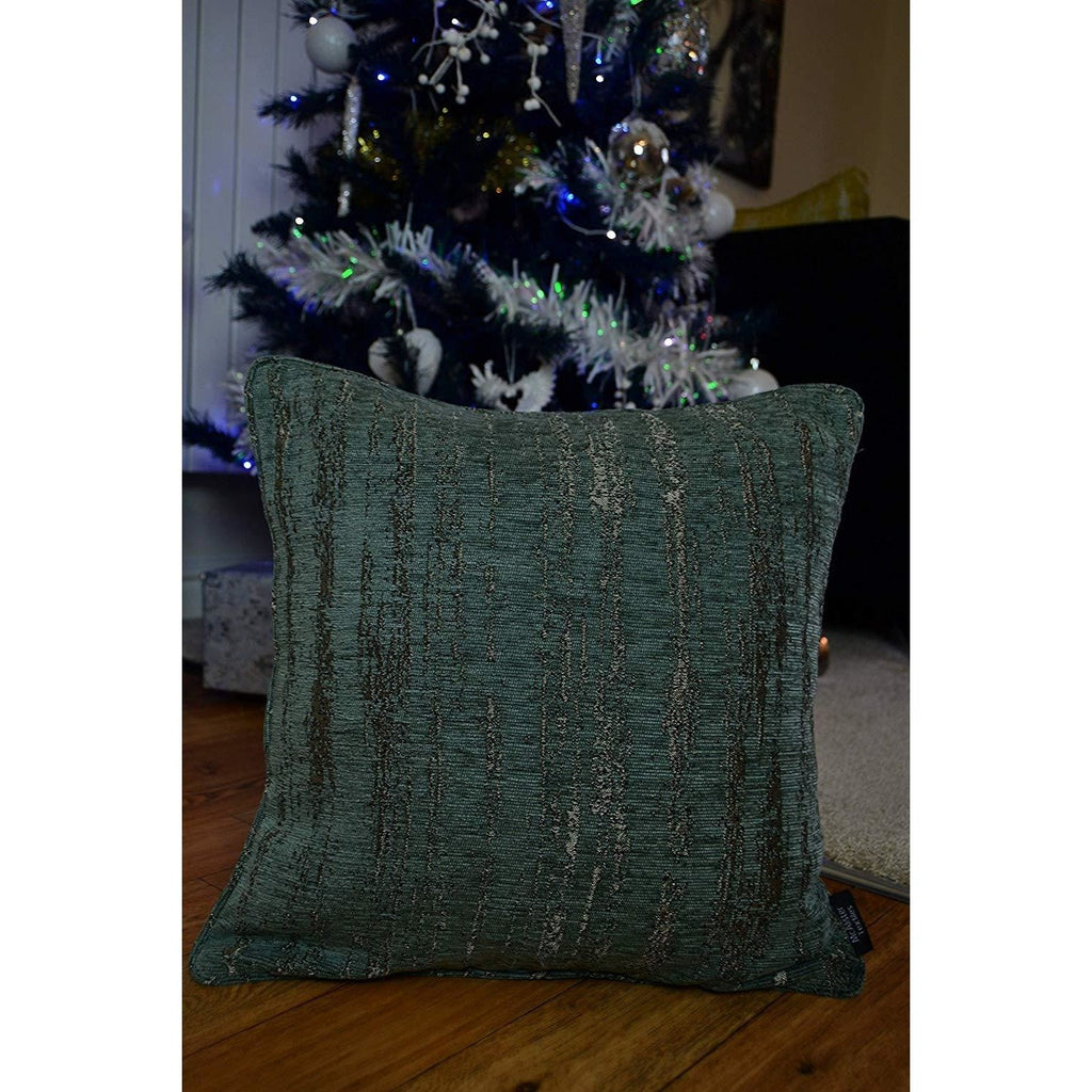 McAlister Textiles Textured Chenille Teal Cushion Cushions and Covers 