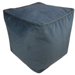 Load image into Gallery viewer, McAlister Textiles Deluxe Velvet Petrol Blue Cube Seat Stool Square Stool 
