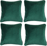 Load image into Gallery viewer, McAlister Textiles Matt Emerald Green Velvet 43cm x 43cm Cushion Sets Cushions and Covers Cushion Covers Set of 4 

