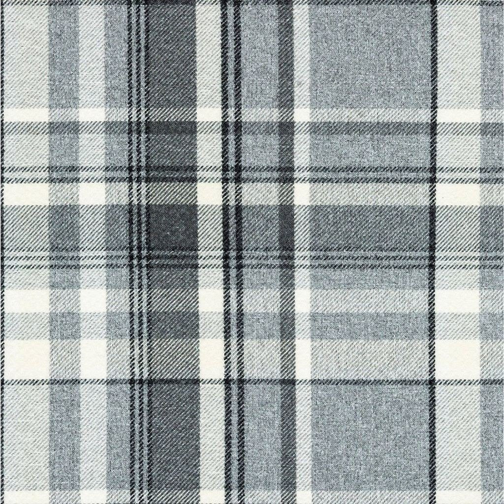 McAlister Textiles Heritage Tartan Charcoal Grey Curtain Fabric Fabrics 1 Metre 