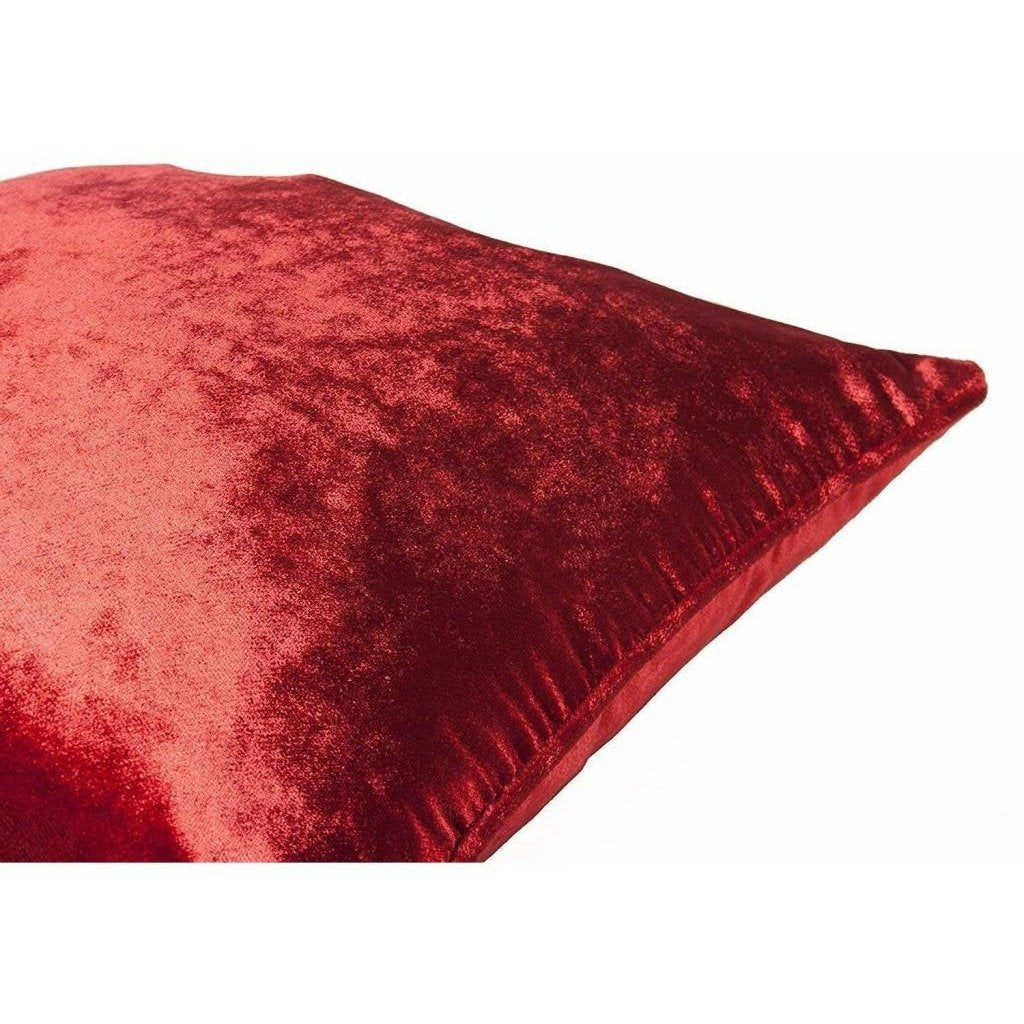 McAlister Textiles Wine Red Crushed Velvet Cushions Cushions and Covers 
