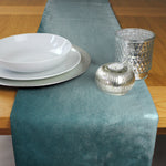 Load image into Gallery viewer, Crushed Velvet Duck Egg Blue Table Runner
