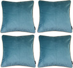 Load image into Gallery viewer, McAlister Textiles Matt Duck Egg Blue Velvet 43cm x 43cm Cushion Sets Cushions and Covers Cushion Covers Set of 4 
