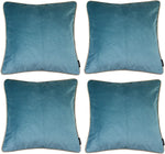 Load image into Gallery viewer, McAlister Textiles Matt Duck Egg Blue Velvet 43cm x 43cm Cushion Sets Cushions and Covers Cushion Covers Set of 4
