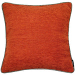 Load image into Gallery viewer, McAlister Textiles Alston Chenille Burnt Orange + Grey Cushion Cushions and Covers Cover Only 43cm x 43cm 
