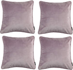 Load image into Gallery viewer, McAlister Textiles Matt Lilac Purple Velvet 43cm x 43cm Cushion Sets Cushions and Covers Cushion Covers Set of 4 
