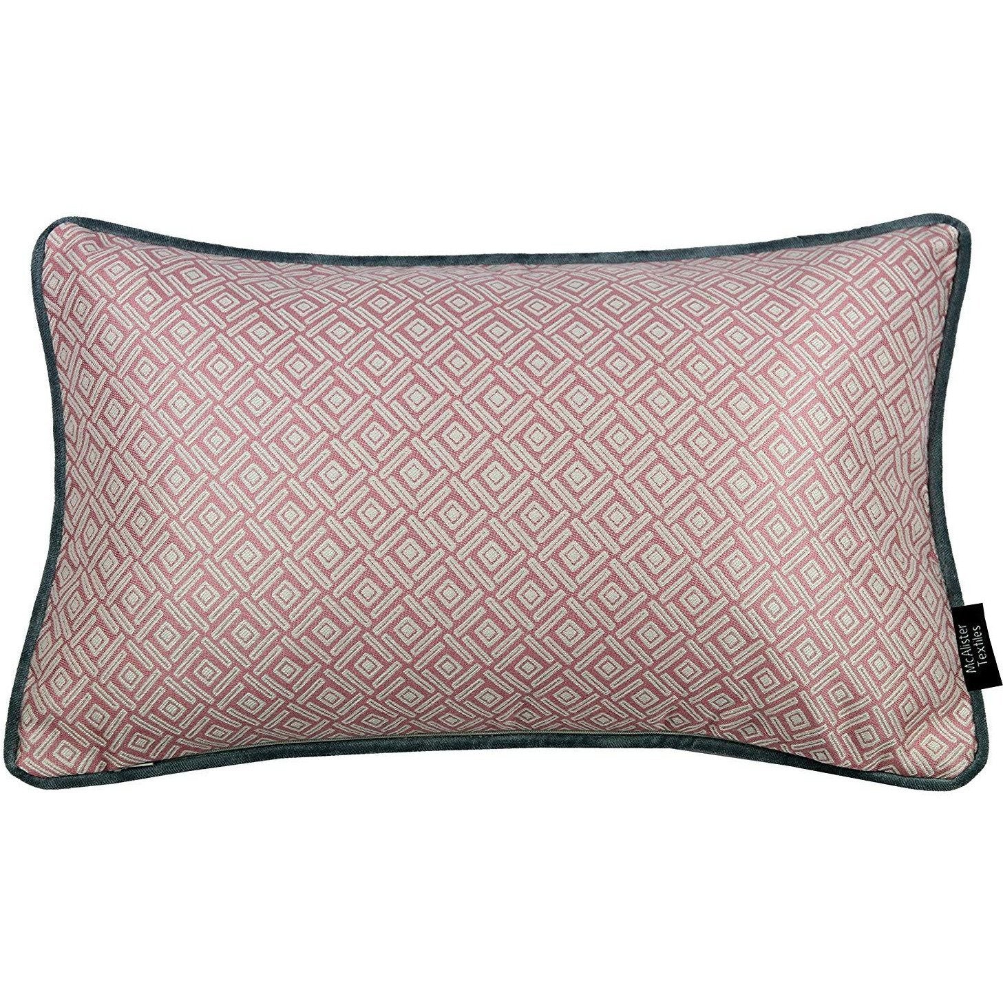 McAlister Textiles Elva Geometric Blush Pink Cushion Cushions and Covers Cover Only 50cm x 30cm 