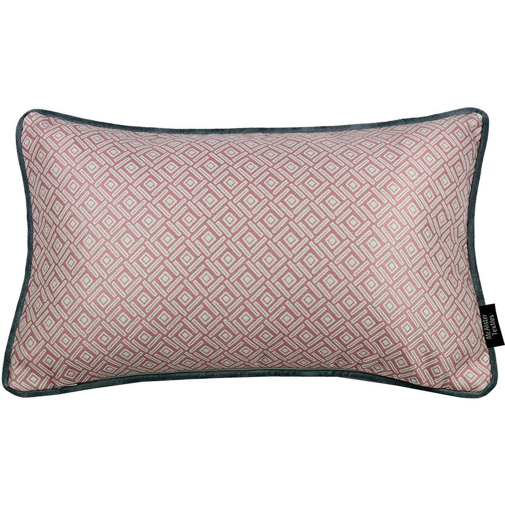 McAlister Textiles Elva Geometric Blush Pink Cushion Cushions and Covers Cover Only 50cm x 30cm 