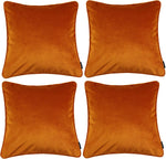 Load image into Gallery viewer, McAlister Textiles Matt Burnt Orange Velvet 43cm x 43cm Cushion Sets Cushions and Covers Cushion Covers Set of 4 

