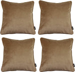 Load image into Gallery viewer, McAlister Textiles Matt Caramel Gold Velvet 43cm x 43cm Cushion Sets Cushions and Covers Cushion Covers Set of 4 
