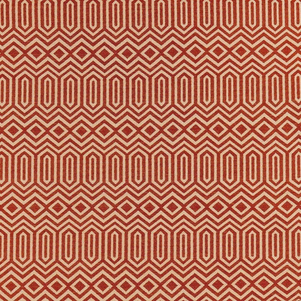 McAlister Textiles Colorado Geometric Burnt Orange Fabric Fabrics 1 Metre 