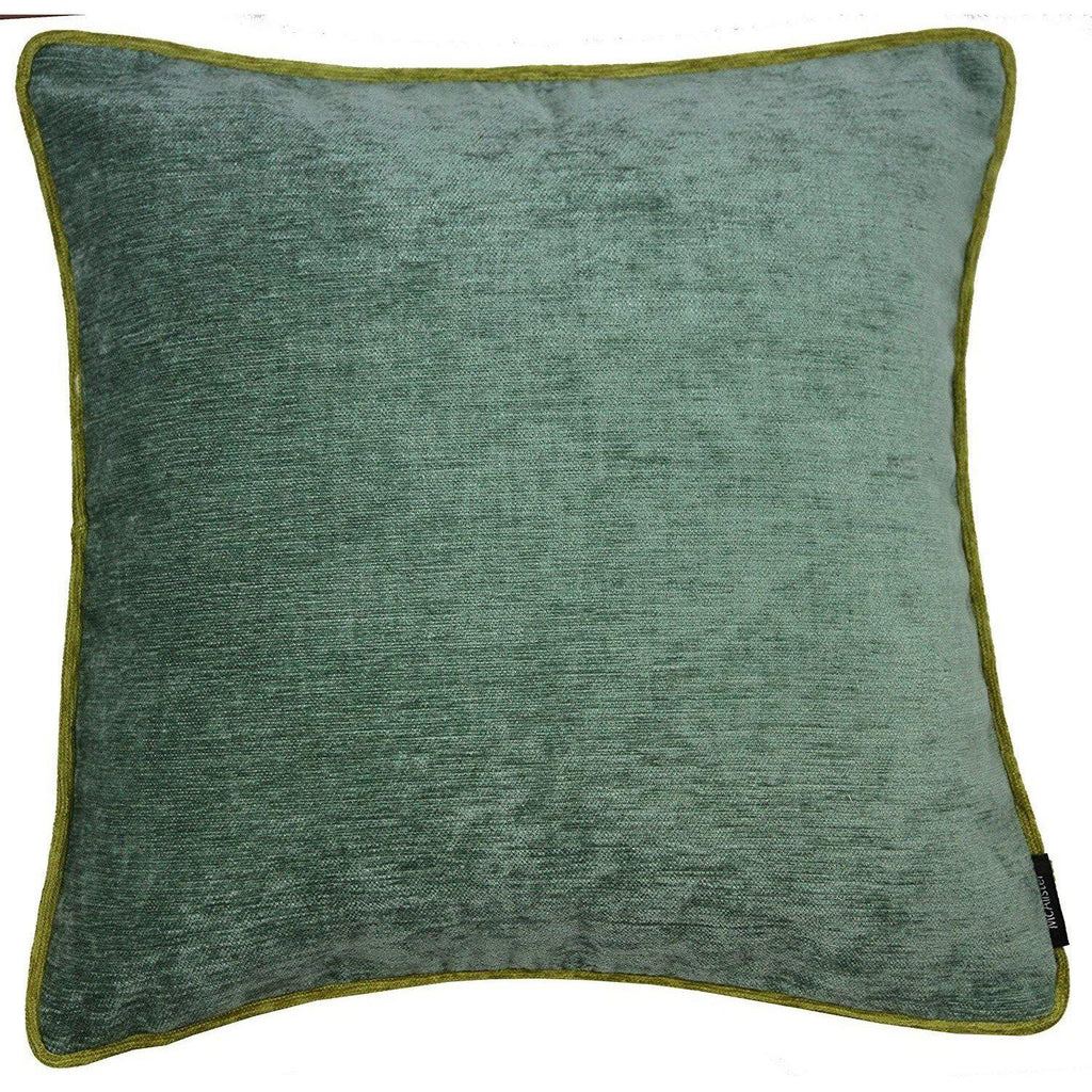 McAlister Textiles Alston Chenille Duck Egg Blue + Green Cushion Cushions and Covers Cover Only 43cm x 43cm 