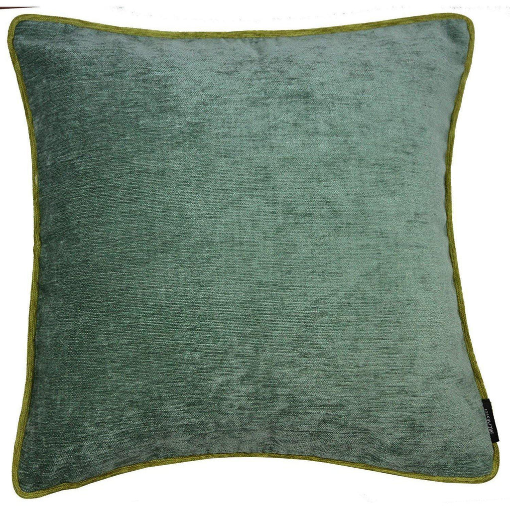 McAlister Textiles Alston Chenille Duck Egg Blue + Green Cushion Cushions and Covers Cover Only 43cm x 43cm