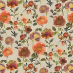 Load image into Gallery viewer, McAlister Textiles Renoir Floral Orange Velvet Curtains Tailored Curtains 
