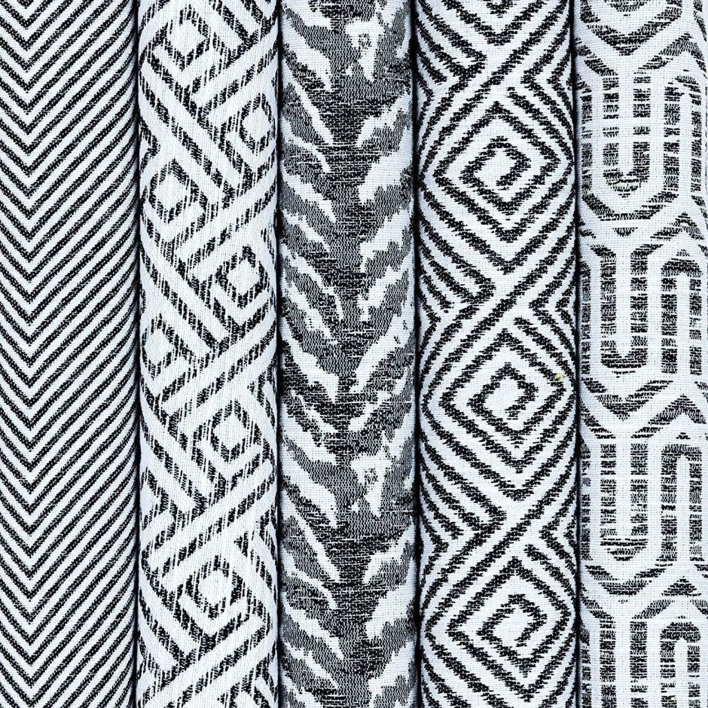 Baja Black + White Abstract Cushion