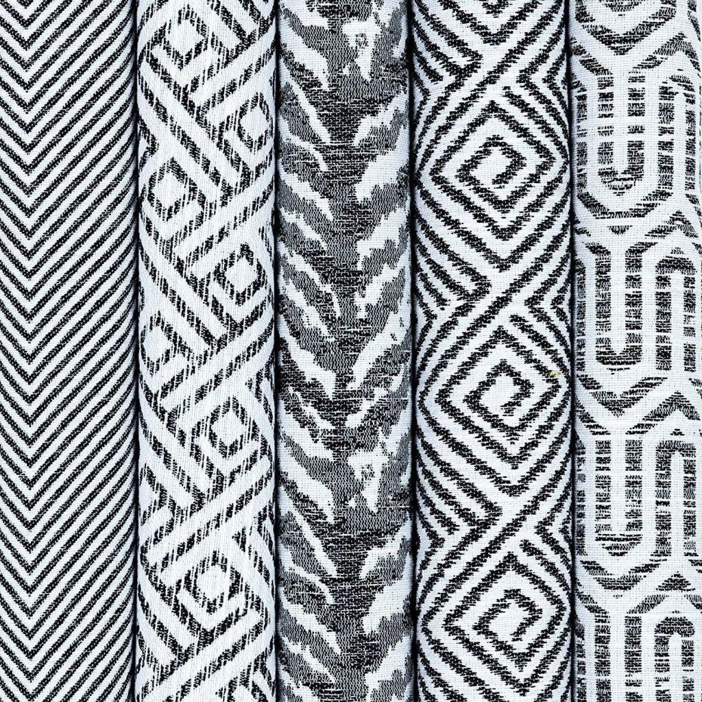 McAlister Textiles Herringbone Twill Black + White Fabric Fabrics 