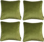 Load image into Gallery viewer, McAlister Textiles Matt Lime Green Velvet 43cm x 43cm Cushion Sets Cushions and Covers Cushion Covers Set of 4 
