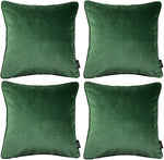 Load image into Gallery viewer, McAlister Textiles Matt Moss Green Velvet 43cm x 43cm Cushion Sets Cushions and Covers Cushion Covers Set of 4 
