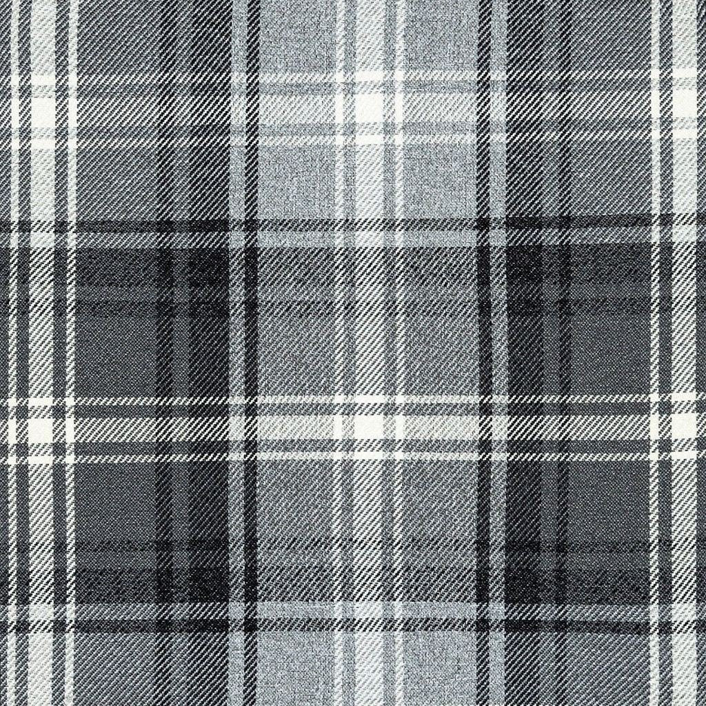 McAlister Textiles Angus Charcoal Grey Tartan Check Curtain Fabric Fabrics 