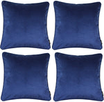 Load image into Gallery viewer, McAlister Textiles Matt Navy Blue Velvet 43cm x 43cm Cushion Sets Cushions and Covers Cushion Covers Set of 4 
