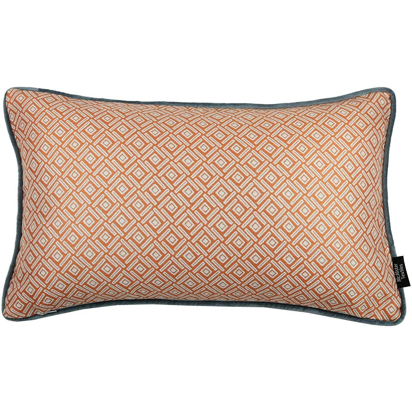 McAlister Textiles Elva Geometric Burnt Orange Cushion Cushions and Covers Cover Only 50cm x 30cm 