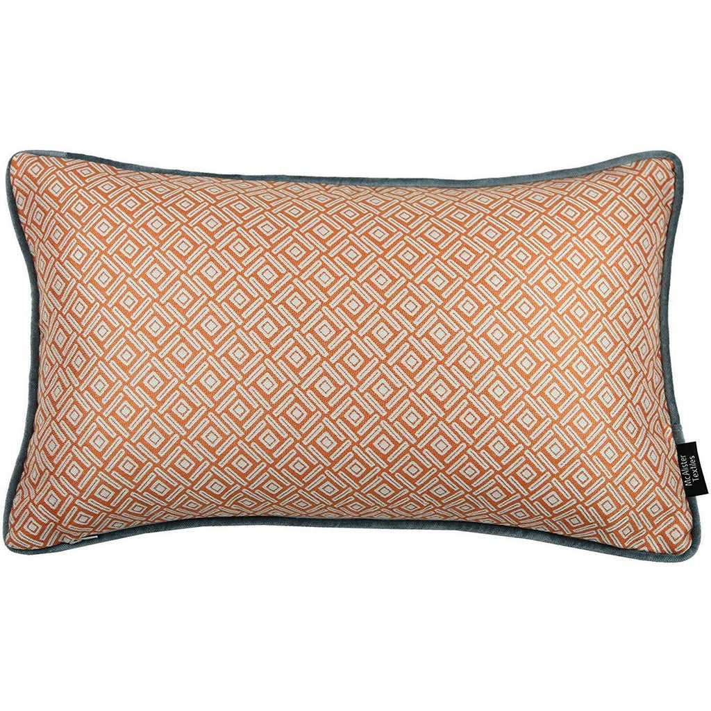 McAlister Textiles Elva Geometric Burnt Orange Cushion Cushions and Covers Cover Only 50cm x 30cm 