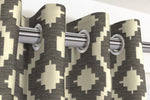 Load image into Gallery viewer, McAlister Textiles Arizona Geometric Charcoal Grey Curtains Tailored Curtains 
