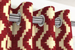 Load image into Gallery viewer, McAlister Textiles Arizona Geometric Red Curtains Tailored Curtains 
