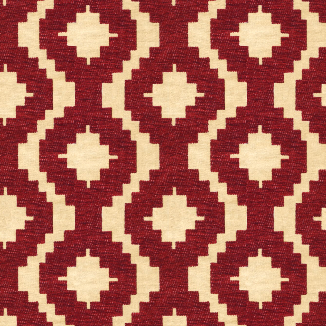 McAlister Textiles Arizona Geometric Red Fabric Fabrics 1 Metre 
