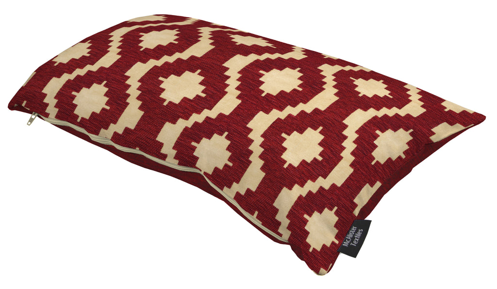 McAlister Textiles Arizona Geometric Red Cushion Cushions and Covers 