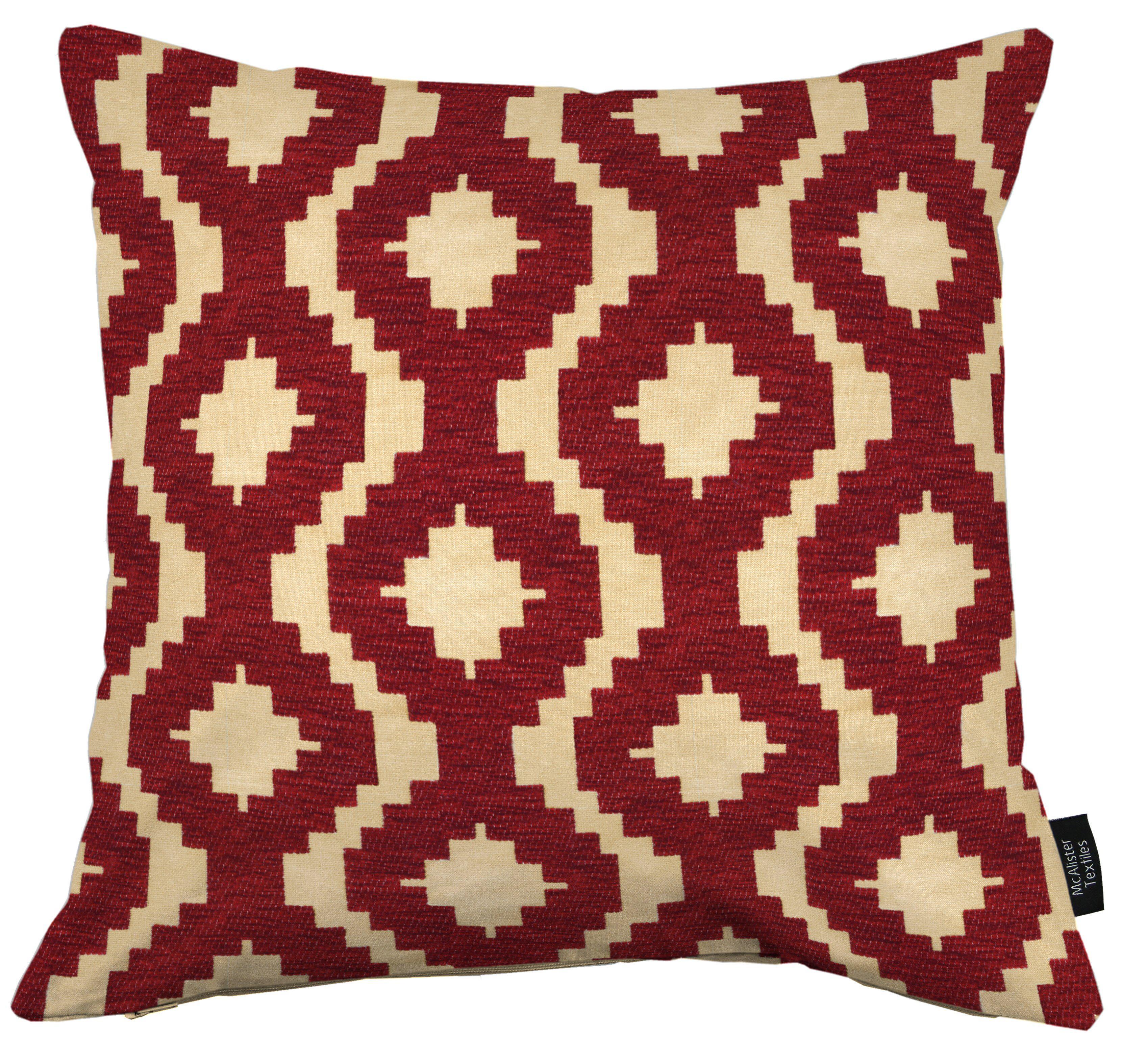 McAlister Textiles Arizona Geometric Red Cushion Cushions and Covers Cover Only 43cm x 43cm 