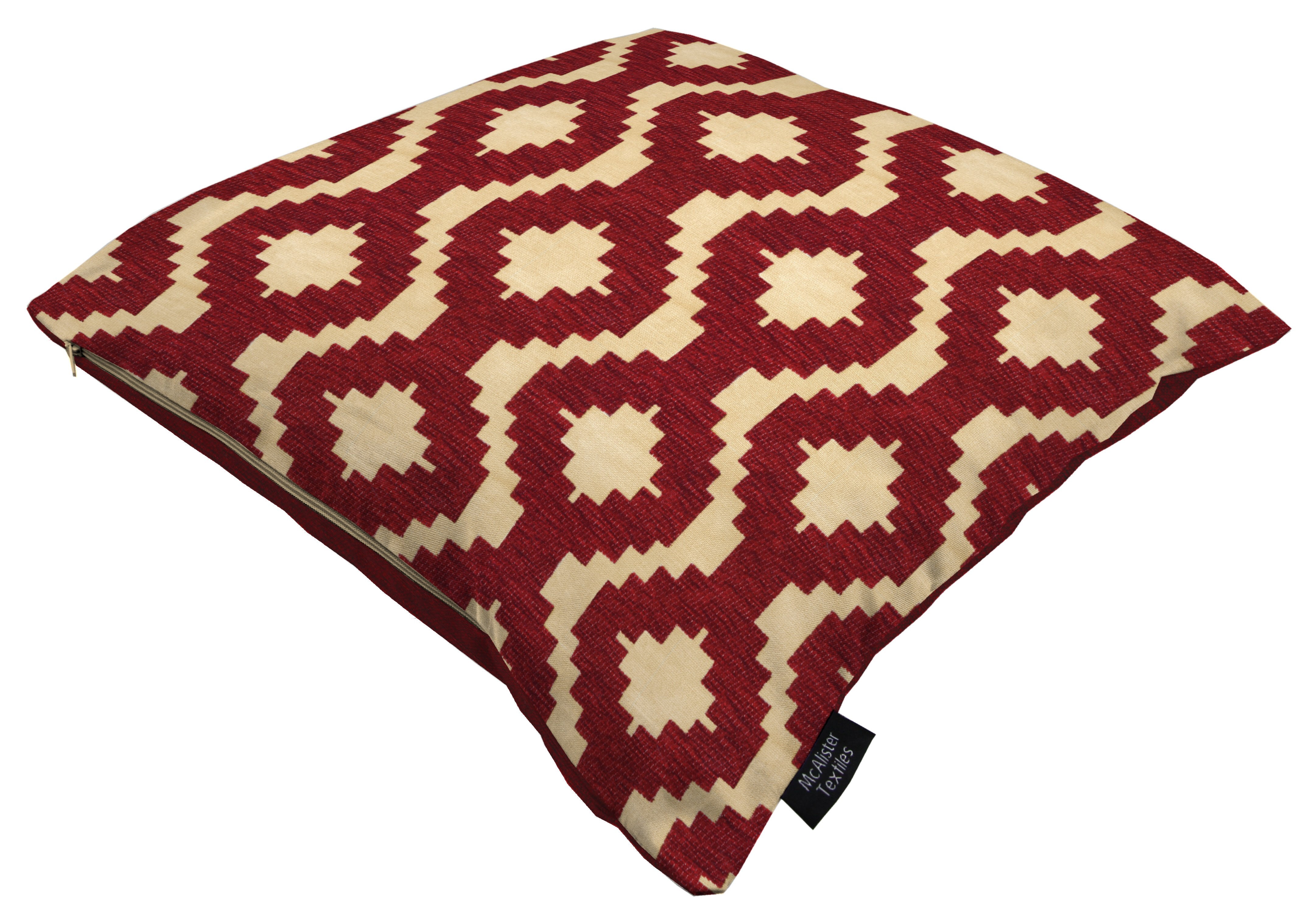 McAlister Textiles Arizona Geometric Red Cushion Cushions and Covers 