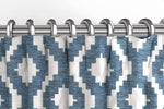 Load image into Gallery viewer, McAlister Textiles Arizona Geometric Wedgewood Blue Curtains Tailored Curtains 
